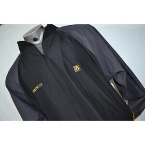 Vintage Y2K Style FUBU Mens Size 2XL Athletic Jacket Black Gray Hip Hop